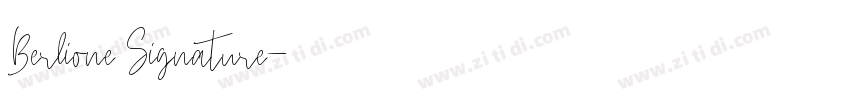 Berlione Signature字体转换